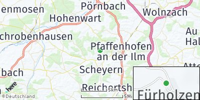 Google Map of Fürholzen an der Ilm