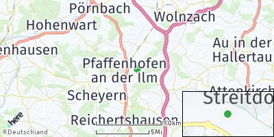 Google Map of Streitdorf an der Ilm