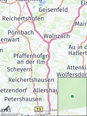 Here Map of Siebenecken an der Ilm
