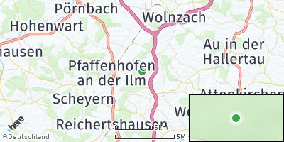 Google Map of Siebenecken an der Ilm