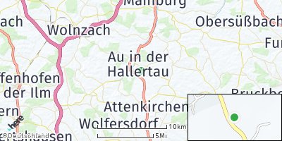 Google Map of Au in der Hallertau