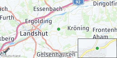Google Map of Adlkofen bei Landshut