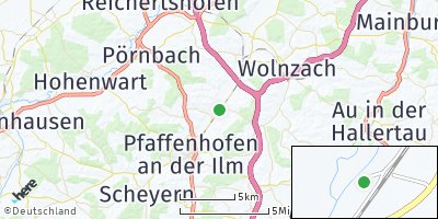 Google Map of Kreuzmühle an der Ilm
