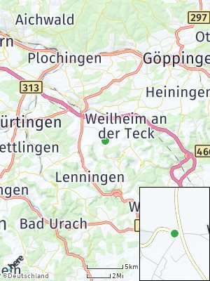 Here Map of Bissingen an der Teck