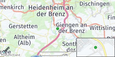 Google Map of Herbrechtingen