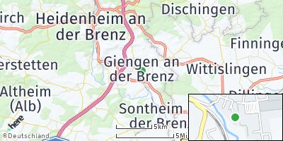 Google Map of Giengen an der Brenz
