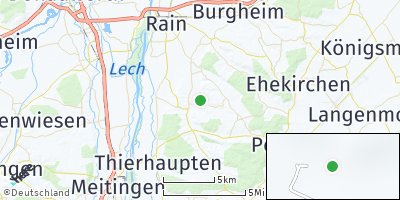 Google Map of Holzheim bei Rain