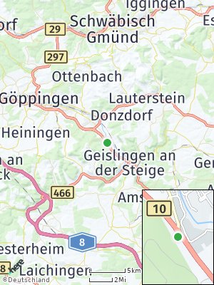 Here Map of Gingen an der Fils