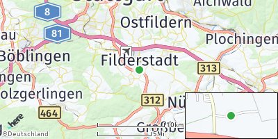 Google Map of Stadt Filderstadt