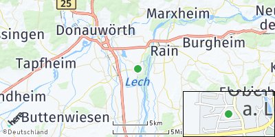 Google Map of Oberndorf am Lech