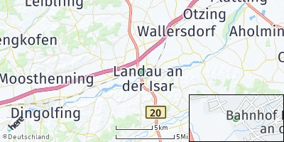 Google Map of Landau an der Isar