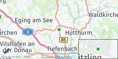 Google Map of Neukirchen vorm Wald