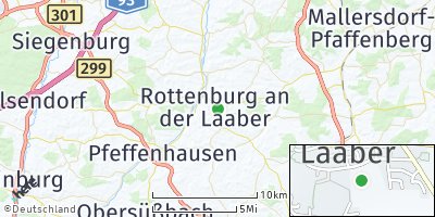 Google Map of Rottenburg an der Laaber