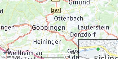 Google Map of Eislingen / Fils