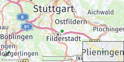 Google Map of Plieningen