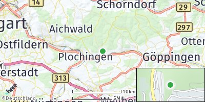 Google Map of Reichenbach an der Fils