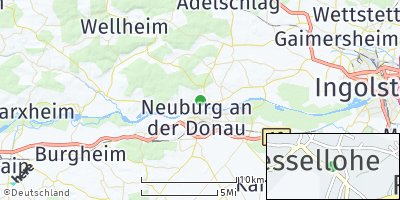 Google Map of Hessellohe an der Donau