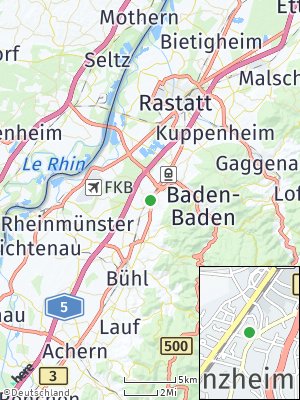 Here Map of Sinzheim bei Baden-Baden