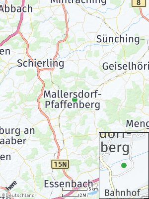 Here Map of Mallersdorf-Pfaffenberg