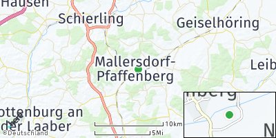Google Map of Mallersdorf-Pfaffenberg