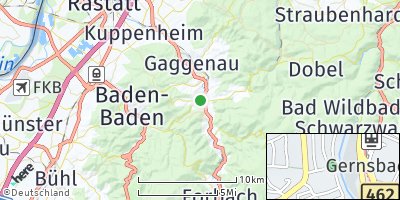 Google Map of Gernsbach