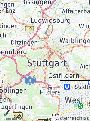 Here Map of Stuttgart-West