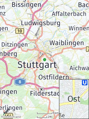 Here Map of Stuttgart-Ost