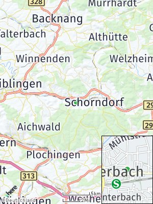 Here Map of Winterbach bei Schorndorf