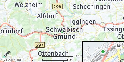 Google Map of Schwäbisch Gmünd