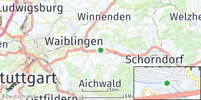 Google Map of Großheppach