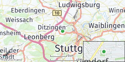 Google Map of Korntal-Münchingen
