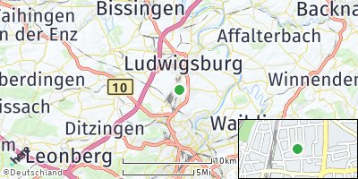 Google Map of Kornwestheim