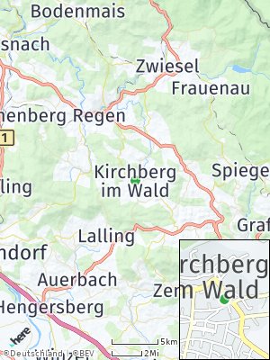 Here Map of Kirchberg im Wald