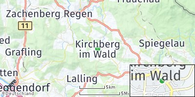 Google Map of Kirchberg im Wald
