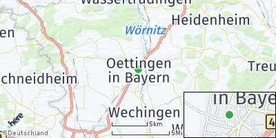 Google Map of Oettingen in Bayern