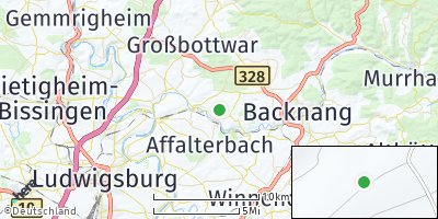 Google Map of Kirchberg an der Murr