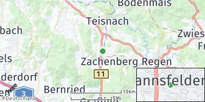 Google Map of Ruhmannsfelden