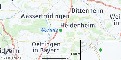Google Map of Westheim bei Gunzenhausen