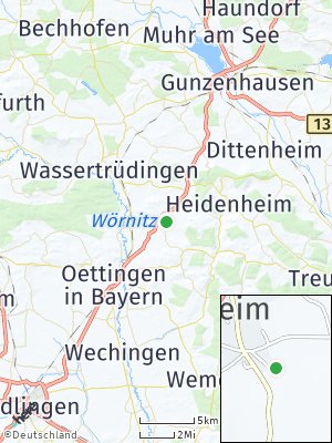 Here Map of Westheim bei Gunzenhausen