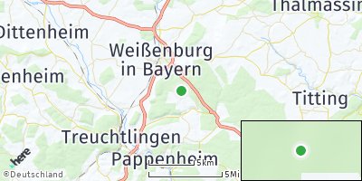 Google Map of Heuberg in Bayern