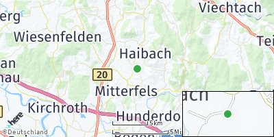 Google Map of Haselbach bei Mitterfels