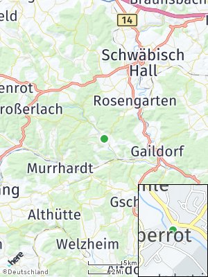 Here Map of Oberrot bei Gaildorf