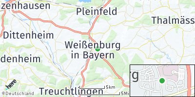 Google Map of Weißenburg in Bayern