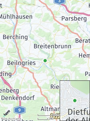 Here Map of Dietfurt an der Altmühl