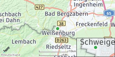 Google Map of Schweigen-Rechtenbach