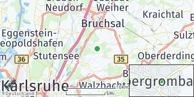 Google Map of Obergrombach