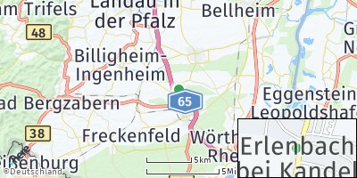 Google Map of Erlenbach bei Kandel