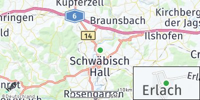 Google Map of Erlach