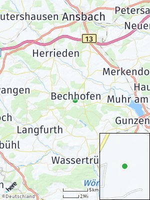 Here Map of Bechhofen an der Heide
