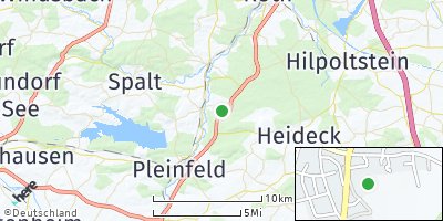 Google Map of Röttenbach bei Schwabach